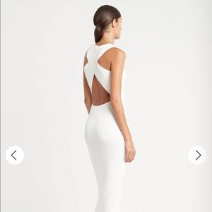 NWT SIR THE LABEL CELENA CROSS BACK DRESS WHITE SZ 1 (US SZ 4)
